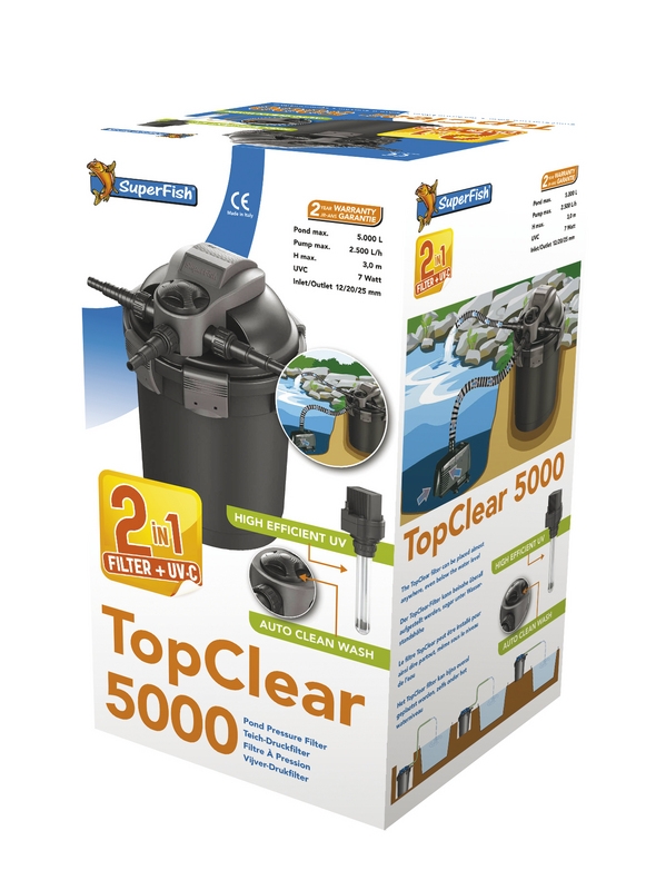 Superfish TopClear Druckfilter 5000 L 2 in 1