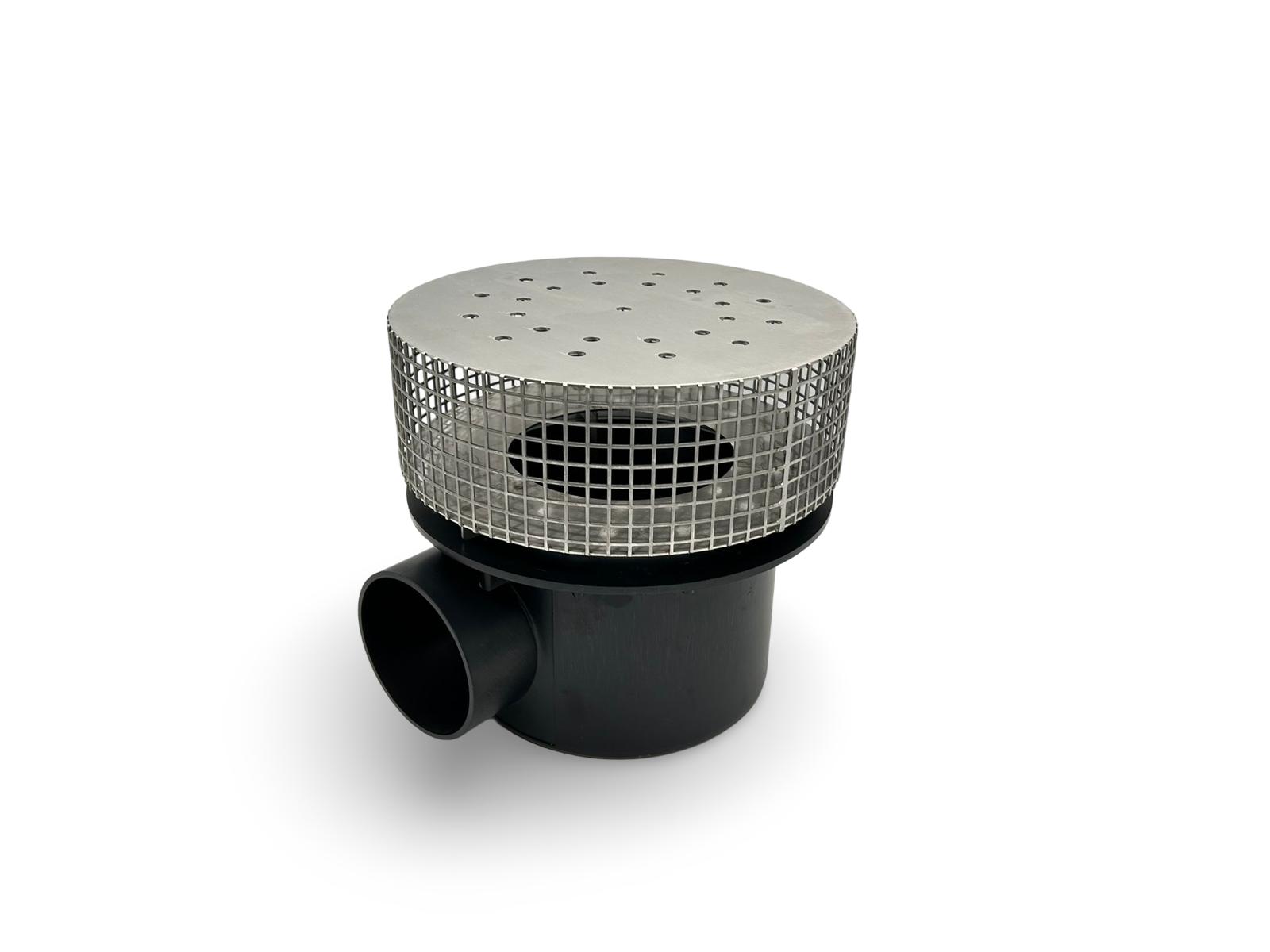 Edelstahlabdeckung bündig für Bodenablauf DN110