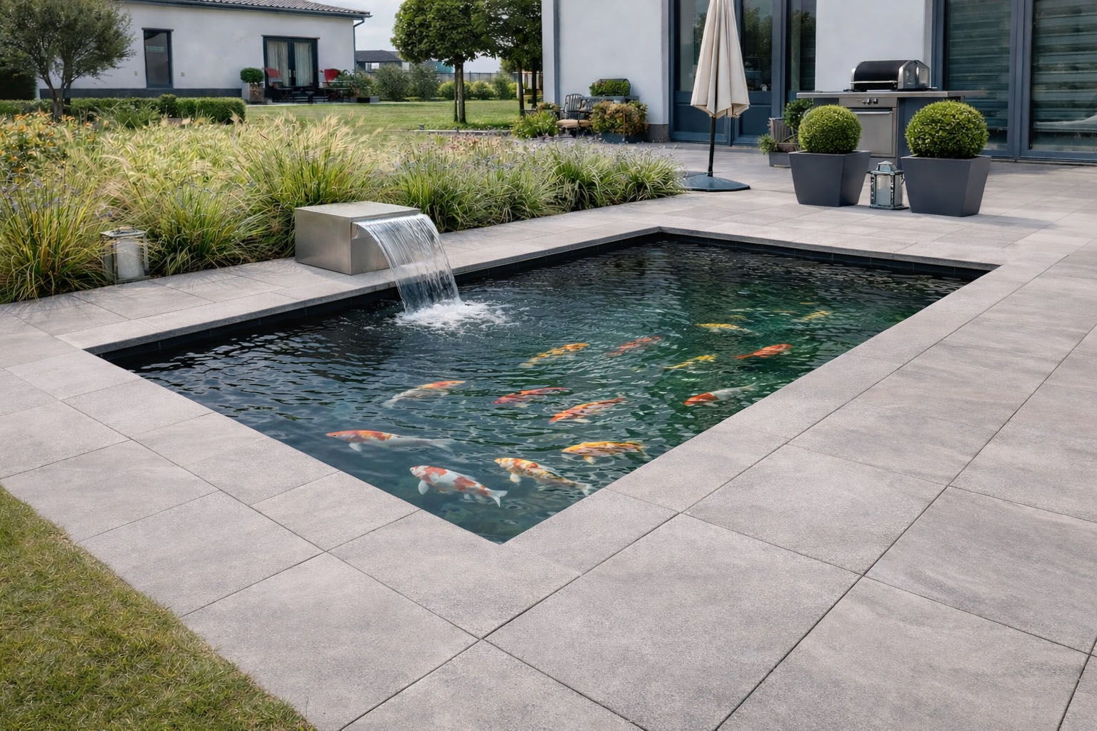 PE-TEICH | 35.800L | 750 x 330 x 150 cm | PE-BECKEN