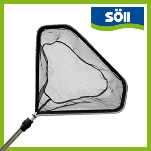 Söll Teichkescher dreieckig aus Aluminium mit Teleskopstiel