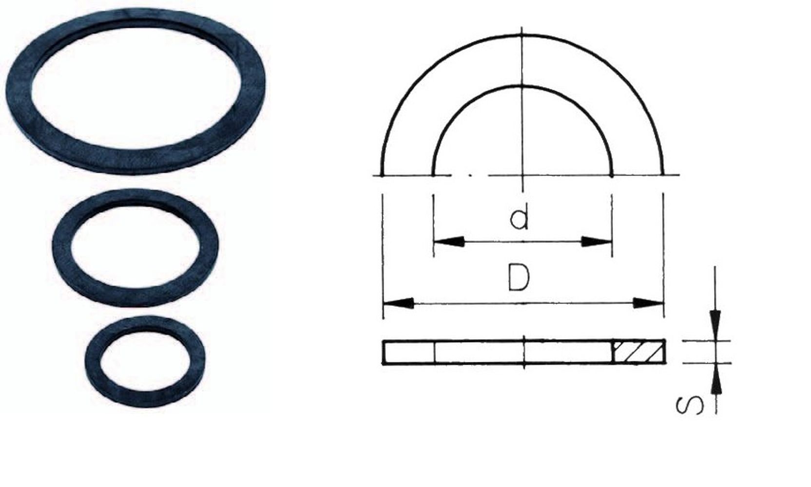 Flachgummi Dichtung 40mm