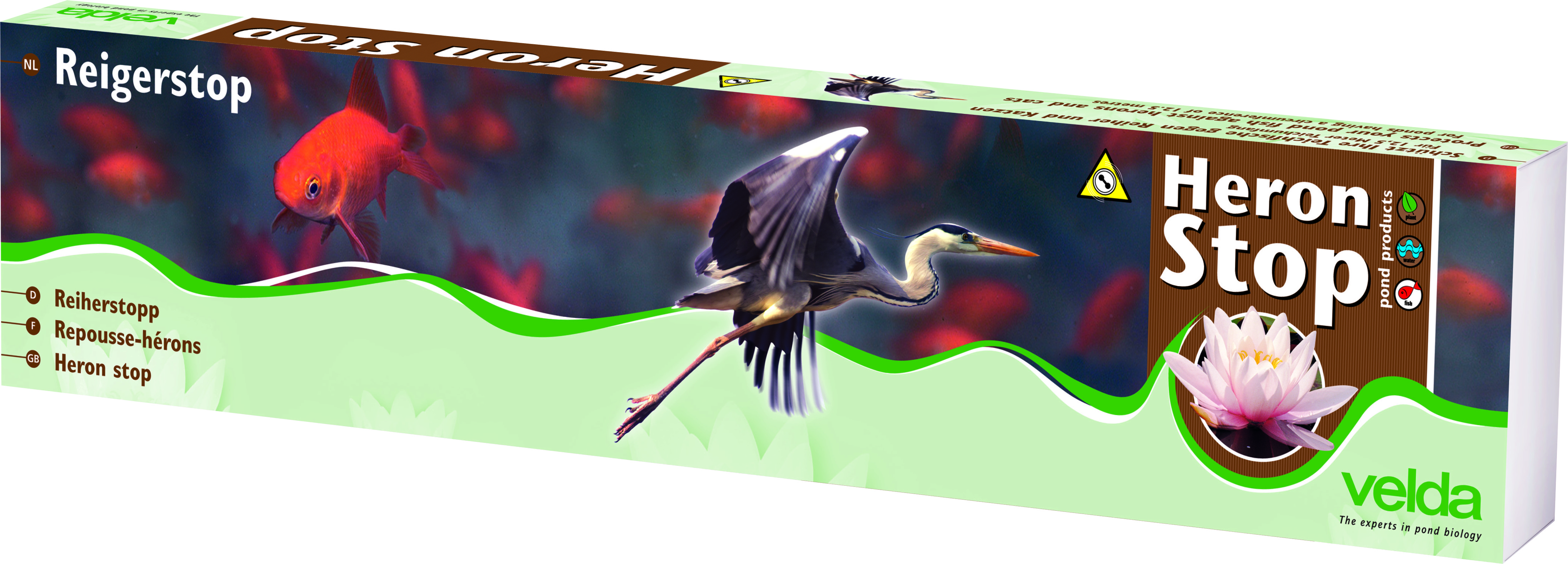 Velda Heron Stopp Teichschutz Nylondraht mit Glöckchen gegen Reiher und Katzen